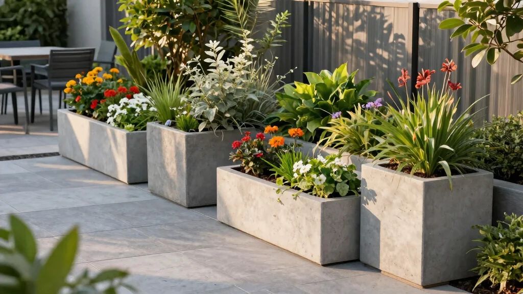 12 Concrete Planter Box Ideas For A Bold Durable Modern Garden Edge