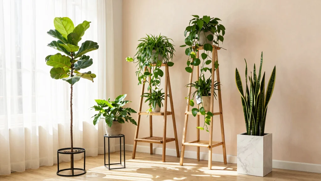 12 Tall Indoor Plant Stand Ideas For Filling Vertical Space With Serious Greenery