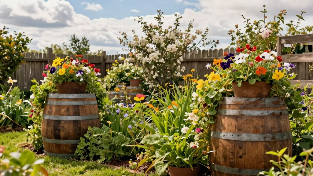 12 Whiskey Barrel Planter Ideas For A Rustic Generous Overflowing Garden Display