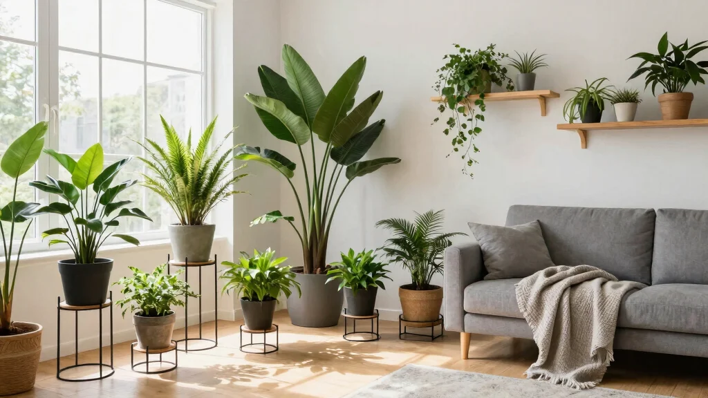 13 Indoor Plant Stand Ideas That Turn Your Living Room Into A Lush Layered Display